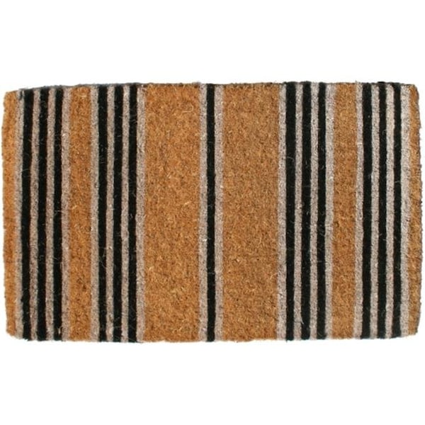 Imports Decor Inc Imports Decor 654TCM Black Stripes Door Welcome Mat 654TCM - main